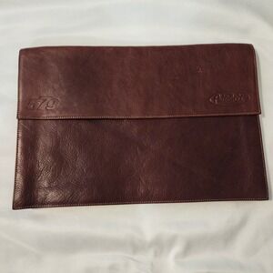 Peterbilt 579 Vintage Leather Document Portfolio Holder Brown Case Office Work